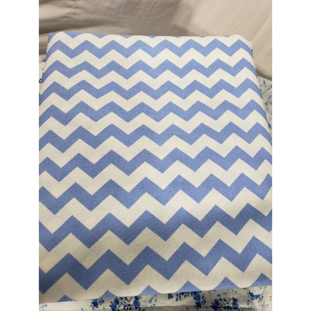 4 Yards Light Blue Chevron fabric